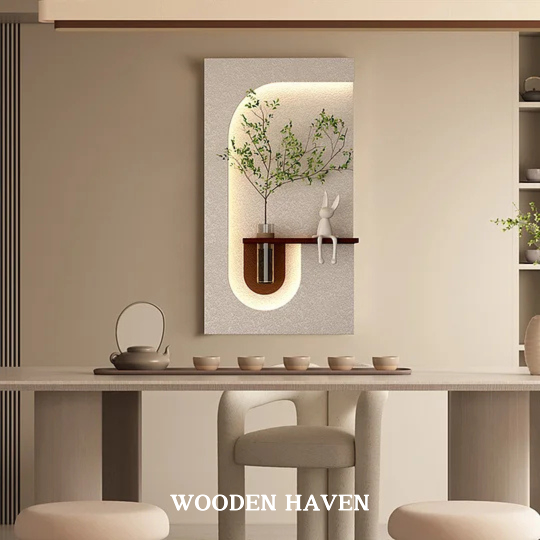 Perfect Blend Of Wall Art with Handcrafted Wooden Decors