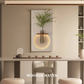 Wooden Circular Wall Decoration Wall Warm Lamp Painting.