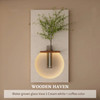 Wooden Circular Wall Decoration Wall Warm Lamp Painting.