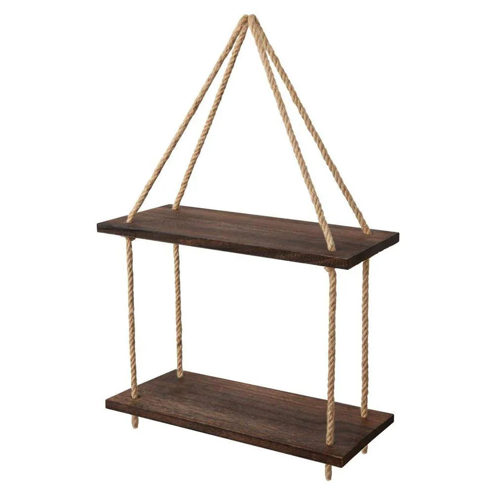 Wooden Wall Hanging Shelves for Living Room & Office Decor.